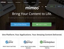 Tablet Screenshot of mimeo.com